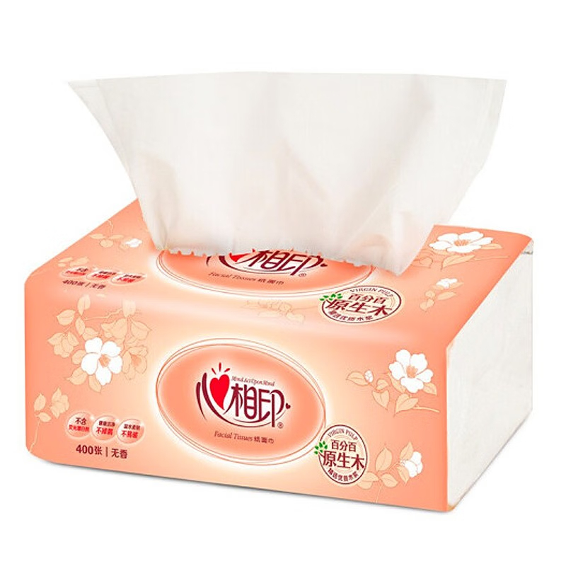 心相印 抽纸 商用恒金塑装纸面巾60包2层*200抽 RDT200 箱装