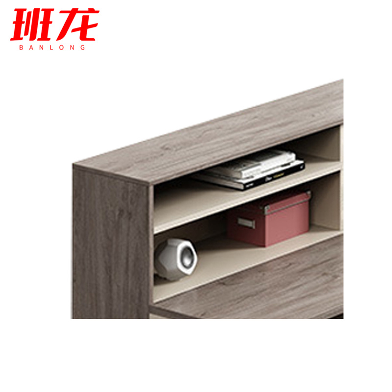 班龙办公电脑桌六人位+椅套高清大图