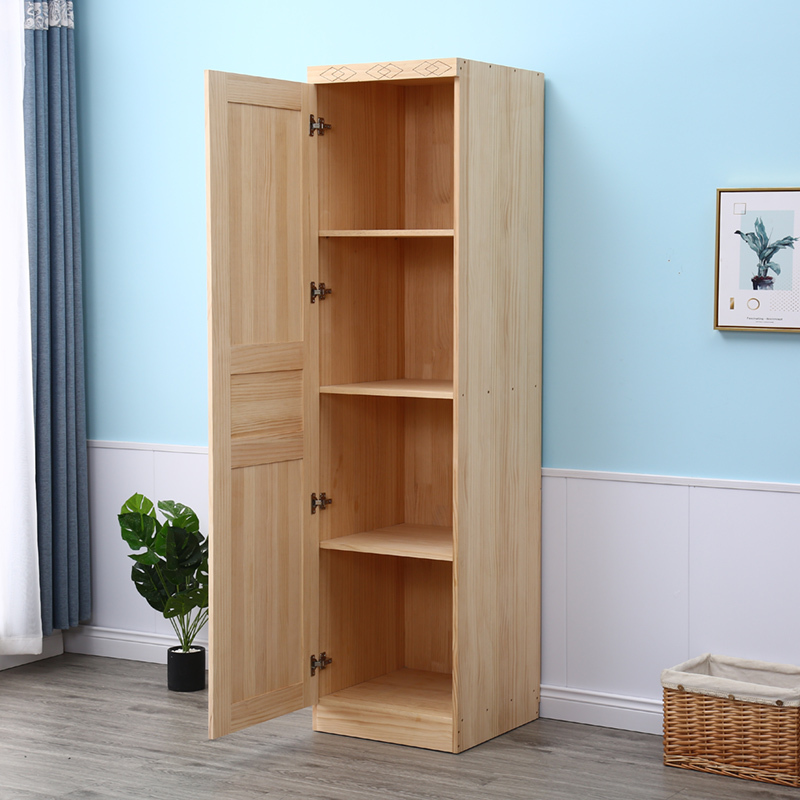 寻木匠实木衣柜松木衣橱单二顶柜储物柜收纳柜带抽屉组合衣柜视频