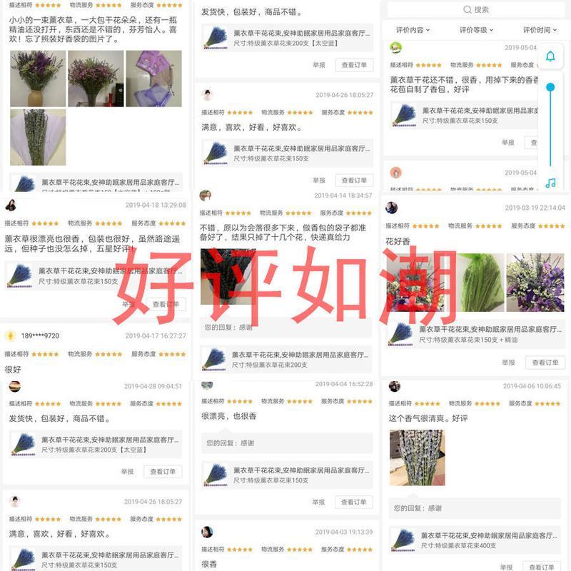 薰衣草干花花束满天星家居用品家庭客厅桌面装饰品摆件生日礼物 薰衣草花粒100克
