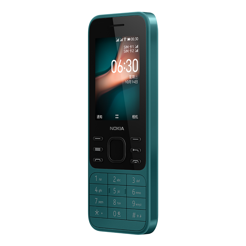 诺基亚 NOKIA 6300 4G 移动联通电信 蓝绿色 双卡双待 直板按键手机 wifi热点 老人老年手机 学生手机 双卡双待 直板按键手机高清大图