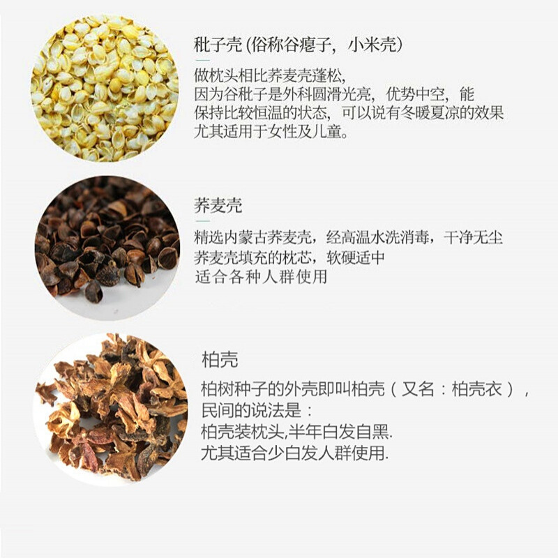 枕头单人荞麦枕头全棉颈椎枕头柏壳枕芯枕头春夏枕学生夏凉枕