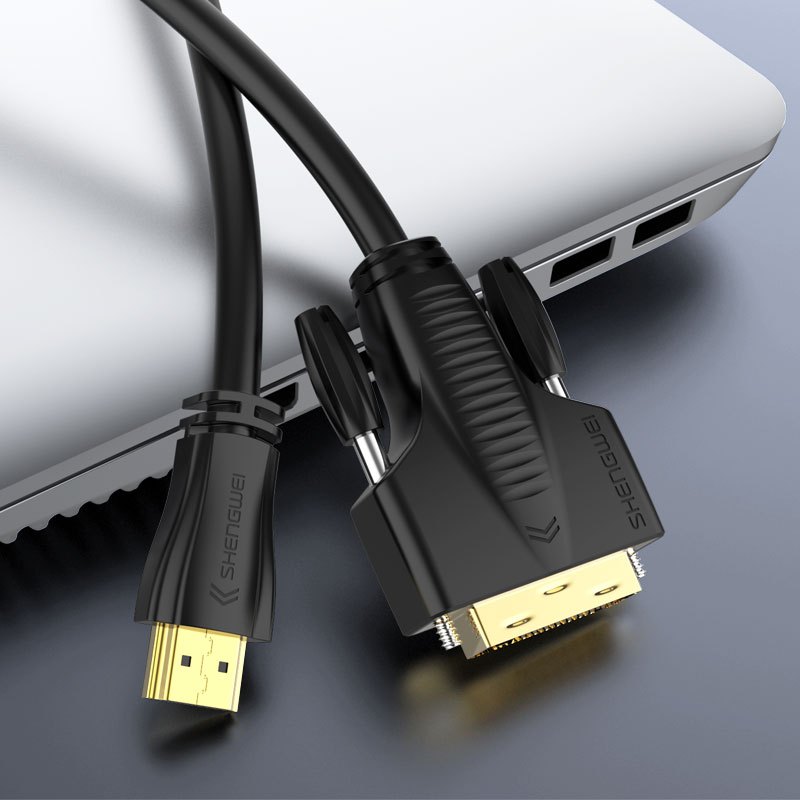 胜为 hdmi转dvi线高清双向转接头 电脑接电视投影仪视频连接线 10米