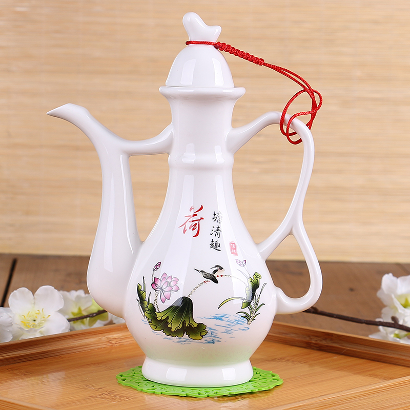 陶瓷酒壶套装酒壶仿古酒壶白酒酒具分酒器白酒酒壶小酒盅高脚杯(请先与客服确认再)