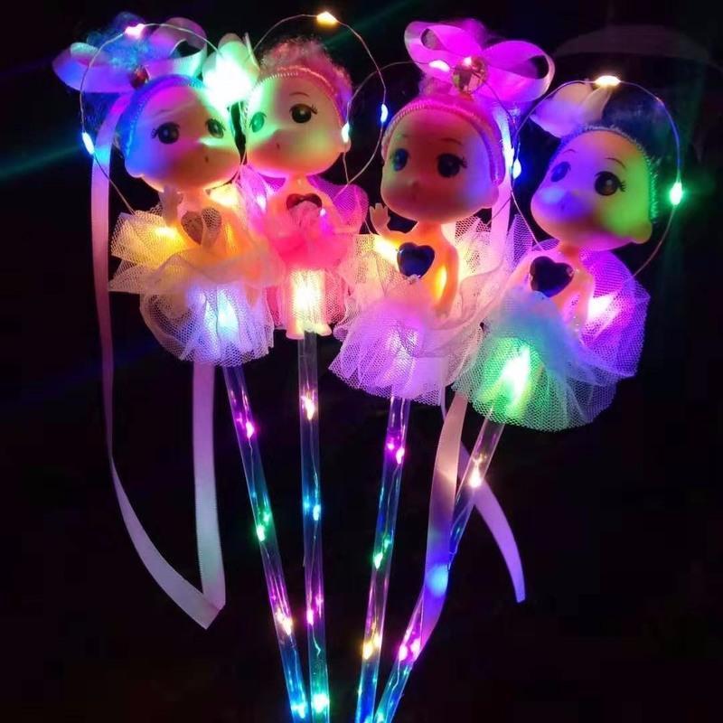 热卖新款蝴蝶结天使仙女棒广场夜市荧光棒夜晚发光地摊玩具批发蝴蝶