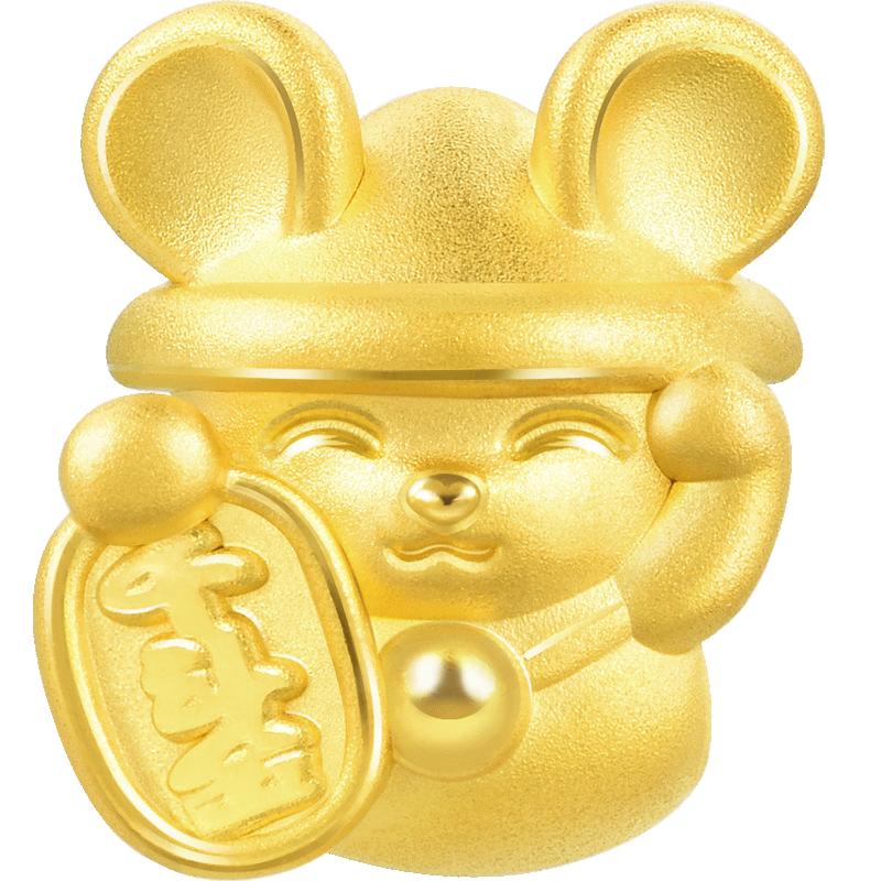 周生生(CHOW SANG SANG)黄金足金阴阳师奉纳铁鼠串珠转运珠91609C定价