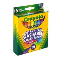 绘儿乐Crayola 16色可水洗儿童大蜡笔加粗绘画玩具52-3281