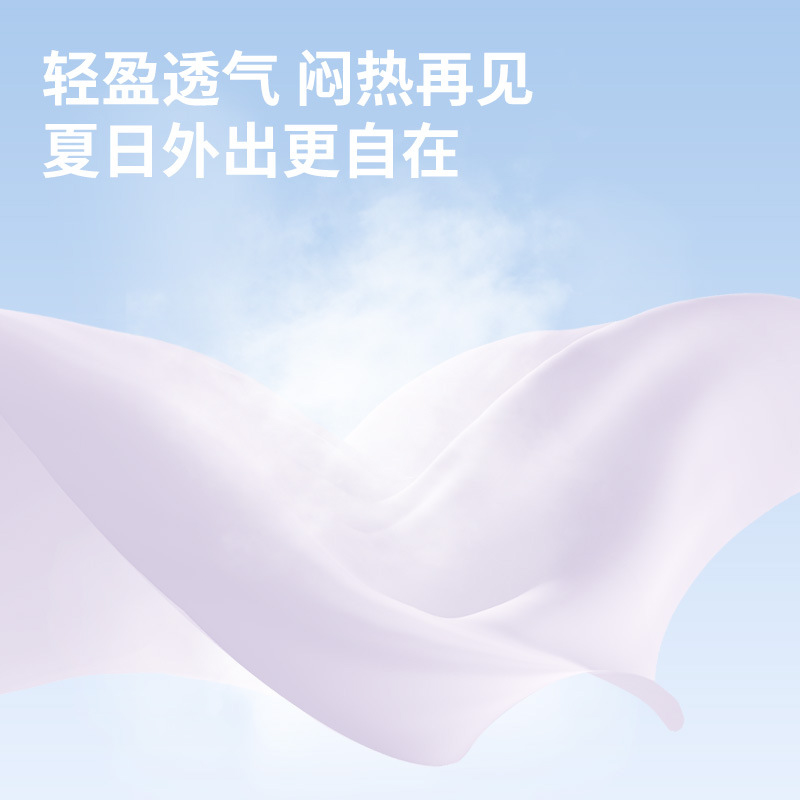 东纺拾光 DF2023 女款冰丝防晒袖套两穿指洞款白色 1双/包高清大图