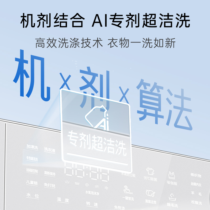 松下全自动洗烘一体洗衣机XQG100-N4ND1 10kg智能洗悦光白节能前开式高清大图