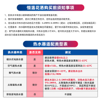 箭牌(ARROW)卫浴花洒 空气能增压花洒套装 方形大顶喷淋浴套装 黑色花洒 恒温花洒 不锈钢挂墙式多出水恒温淋浴套装