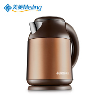 美菱(MeiLing) MH-1811家用电水壶 食品级304不锈钢内胆 1.8L大容量双层防烫烧水壶