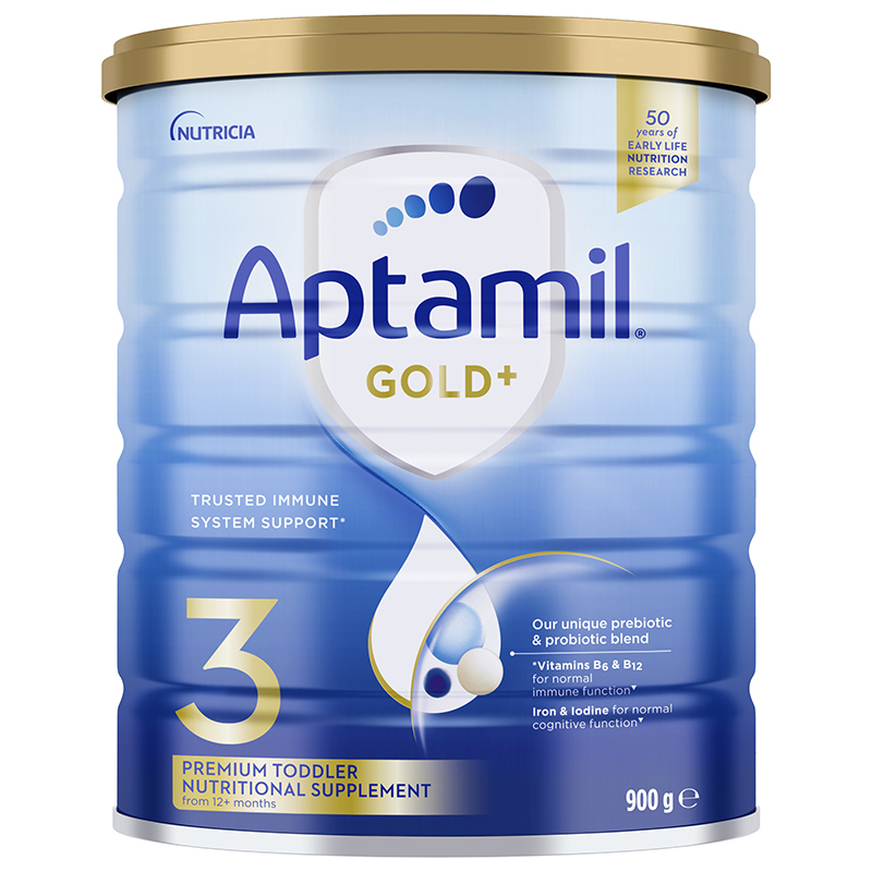 澳洲发/3罐装 Aptamil澳洲爱他美金装奶粉3段900g/罐装 1-2岁宝宝牛奶粉进口婴幼儿三段奶粉新西兰原产