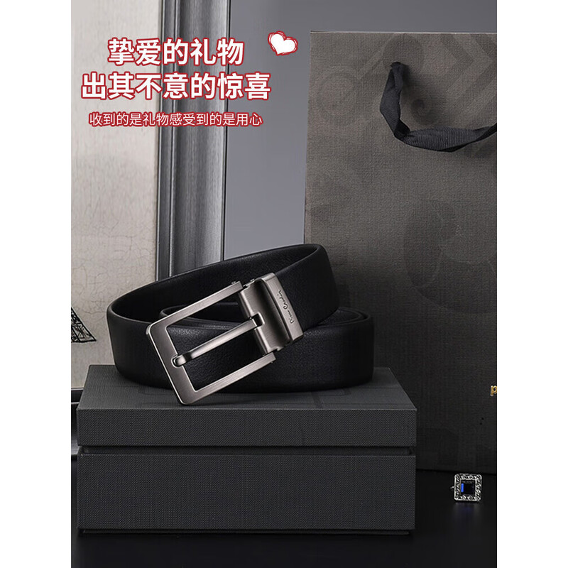 皮尔卡丹(pierre cardin)新款休闲男式针扣皮带C0A818216-BYA3（长度1250mm）高清大图