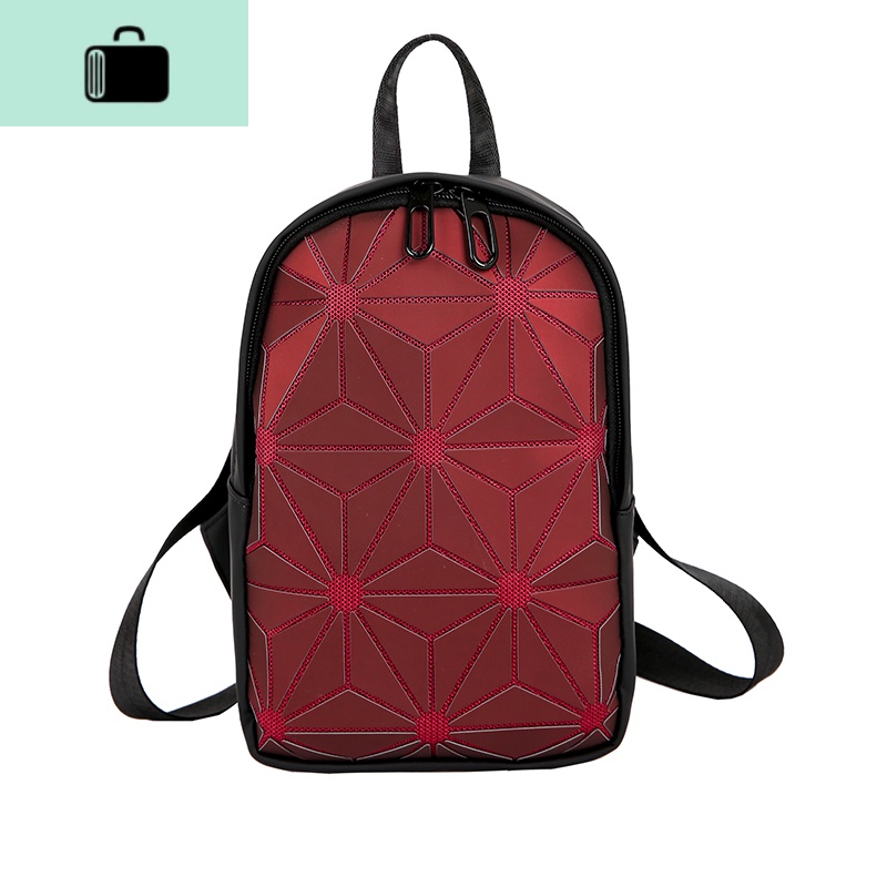 猫猫包袋2020新款迷你双肩包小背包ins韩版个性镭射包包潮牌女包NEW LAKE 红色