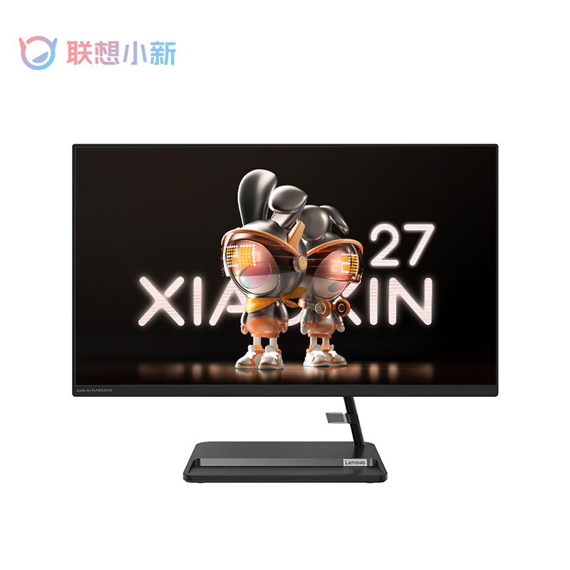 联想(Lenovo)小新27 锐龙版 27英寸一体台式机电脑 R5-7430U 16G 512G 集显 w11 黑色 官方标配高清大图