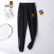 YANXU公鸡加绒加厚运动裤潮流卫裤男宽松大码拉链束脚裤休闲裤