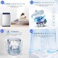 海尔（Haier）10kg洗衣机XQB100-BZ108 家用直驱变频全自动波轮洗衣机 一级能效 抗菌桶自洁 智能预约