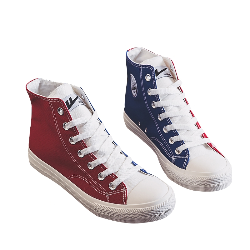 回力warrior高帮帆布鞋女鞋爆改鞋鸳鸯鞋韩版潮流女鞋情侣款休闲帆布