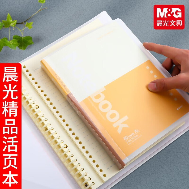 晨光(M&G)APY9B045 A5/80张活页替芯3本 可替换适合20孔 笔记本日记本文具活页替芯办公用品