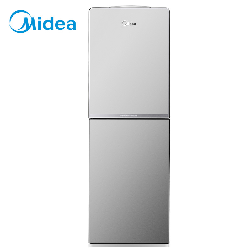 [新品震撼上市]美的(Midea)立式饮水机冰热型饮水机双门家用茶吧机柜式办公室高端饮水机YD1518S-X冰川银