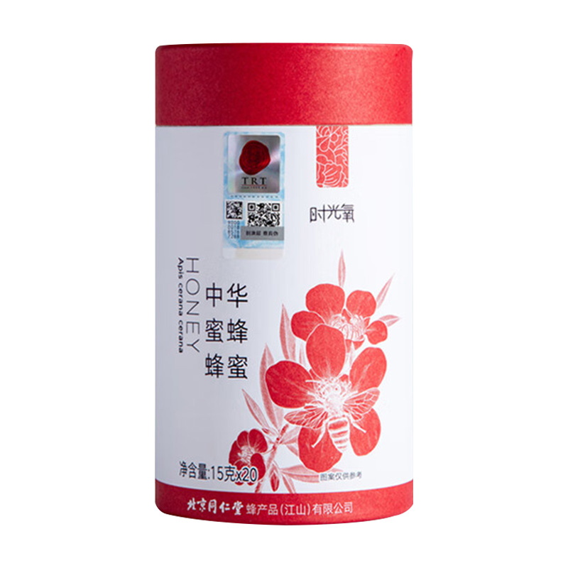 北京同仁堂时光氧中华蜜蜂蜂蜜15g*20袋拒绝添加自然花蜜酿造高清大图