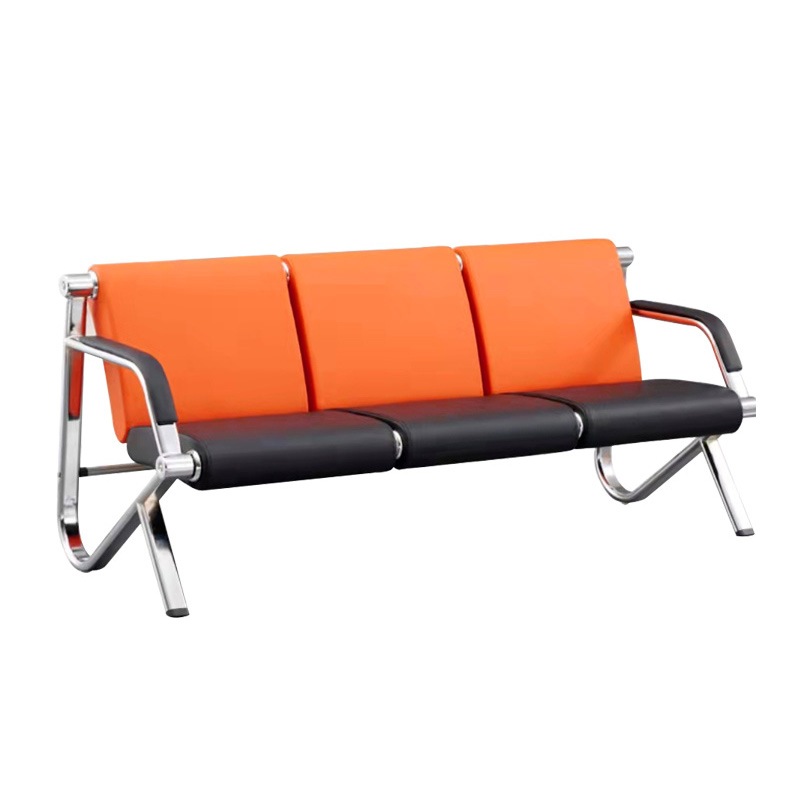 巴洛卡 沙发椅等候椅沙发等待沙发办公室沙发BLK814西皮三人位 橙色