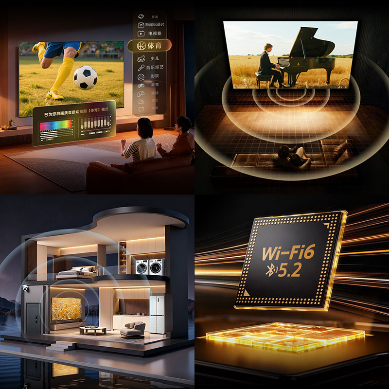 海尔75英寸超高清智能液晶电视一级能效铝合金边框支持HDR和语音控制博卡灰高清大图