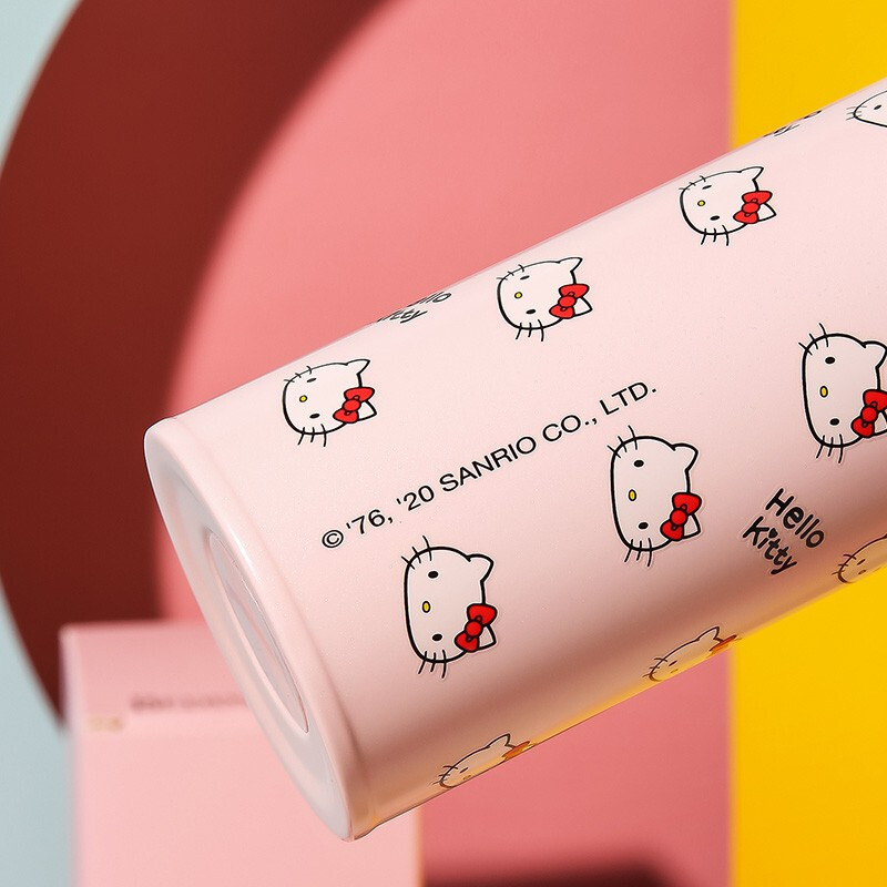 Hello kitty杯具熊成人保温杯男女316不锈钢内胆学生水杯车载商务直身杯子户外运动水壶 玩潮480ml