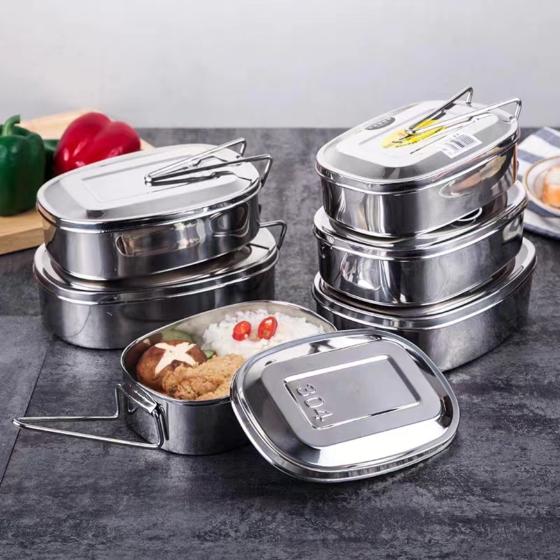 艾博菲(iBF) 饭盒餐盒便当盒 304不锈钢 18*14.5*4.7cm高清大图