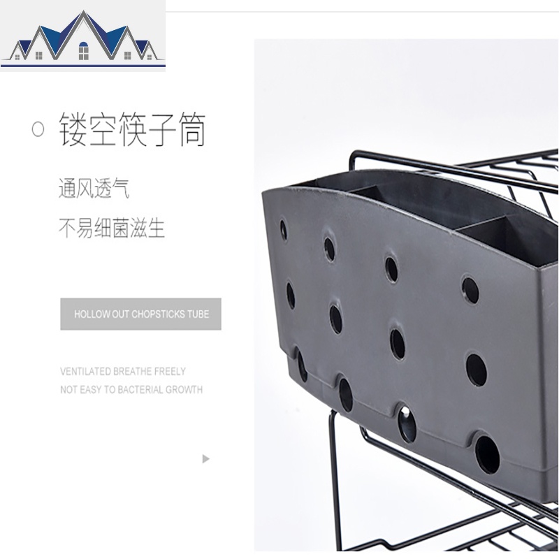 厨房双层盘子置物架碗碟沥水架滤干架放碗碟架晾碗筷餐具收纳 三维工匠高清大图