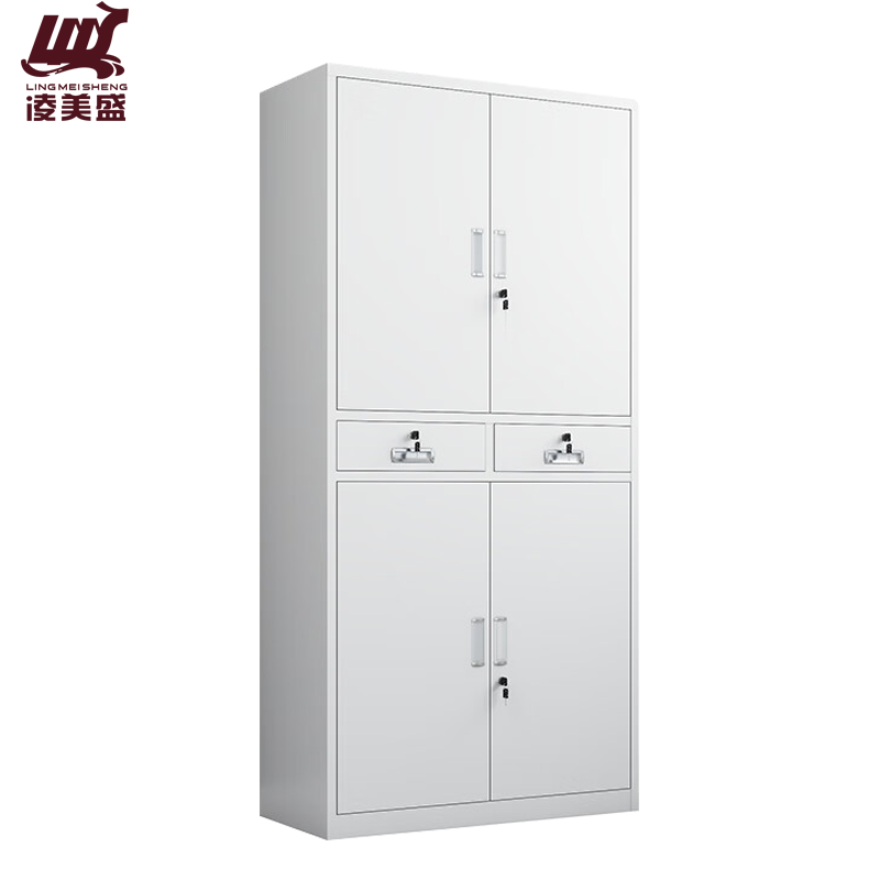 凌美盛 文件柜办公柜钢制铁皮柜二斗文件柜LM-509/个高清大图