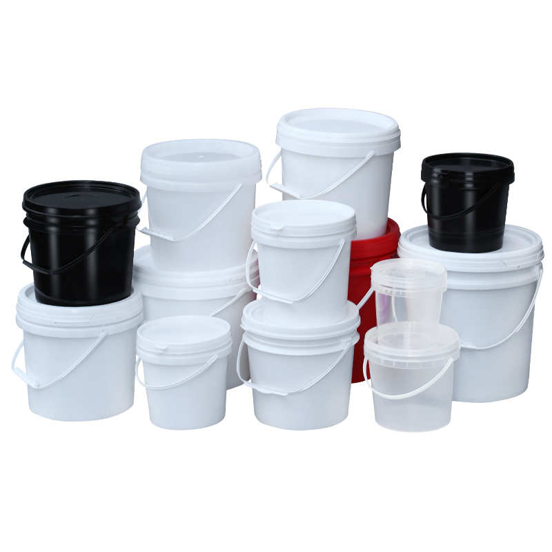 加厚塑料桶酱料空胶桶密封油漆桶小白水桶5/20L升25kg食品级带盖高清大图