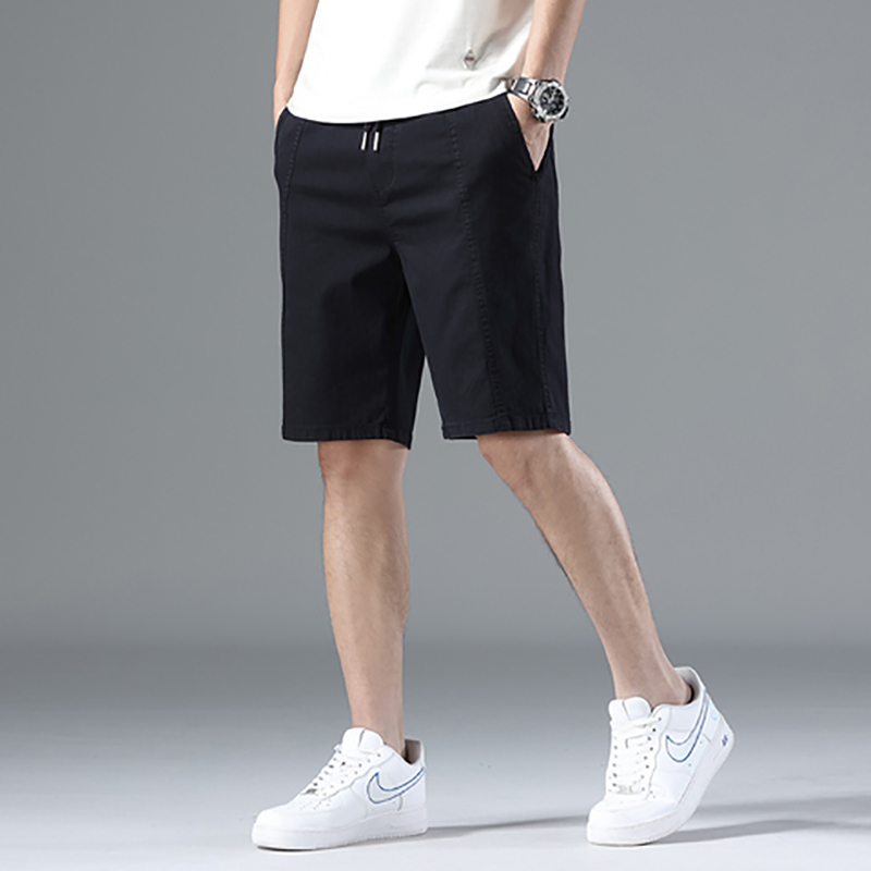 短裤男士夏季薄款棉裤宽松黑色中裤潮流外穿休闲运动五分裤潮莎丞