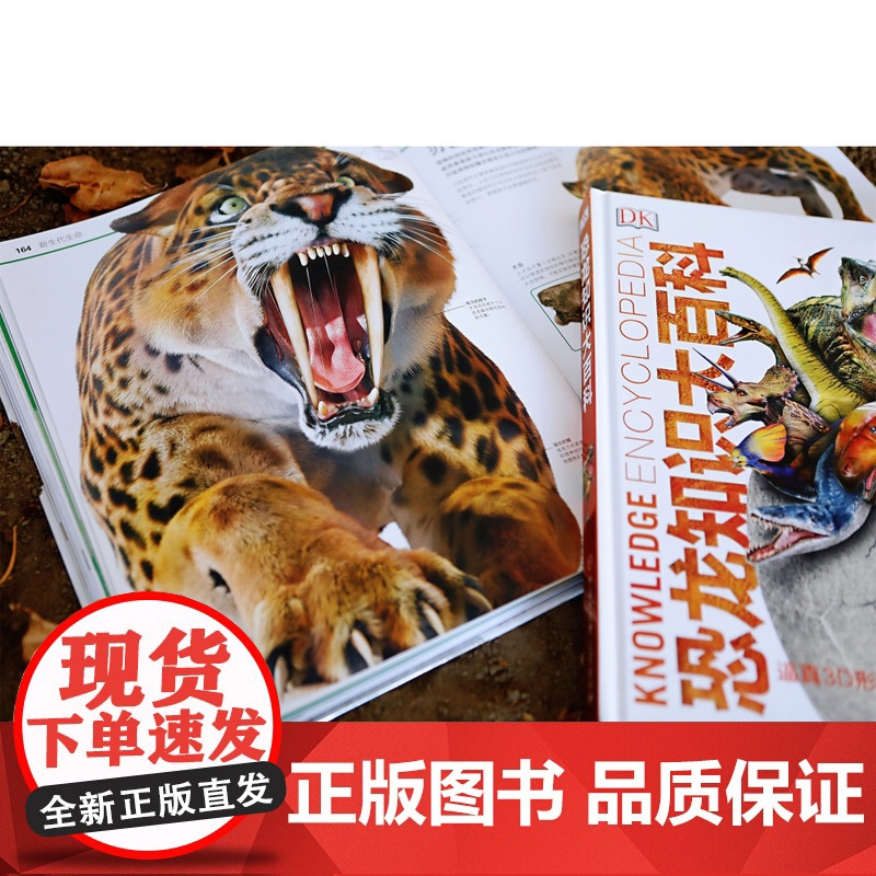 DK恐龙知识大百科 儿童版精装图鉴 3-15岁幼儿中小学生恐龙大全恐龙故事立体绘本科普书籍揭秘恐龙王国世界百科全书恐龙百高清大图