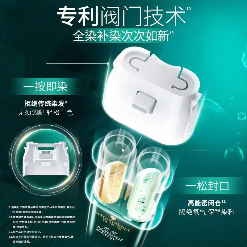 施华蔻怡然一按染泡泡染发乳染发剂植物含积雪草轻松多次盖白男女