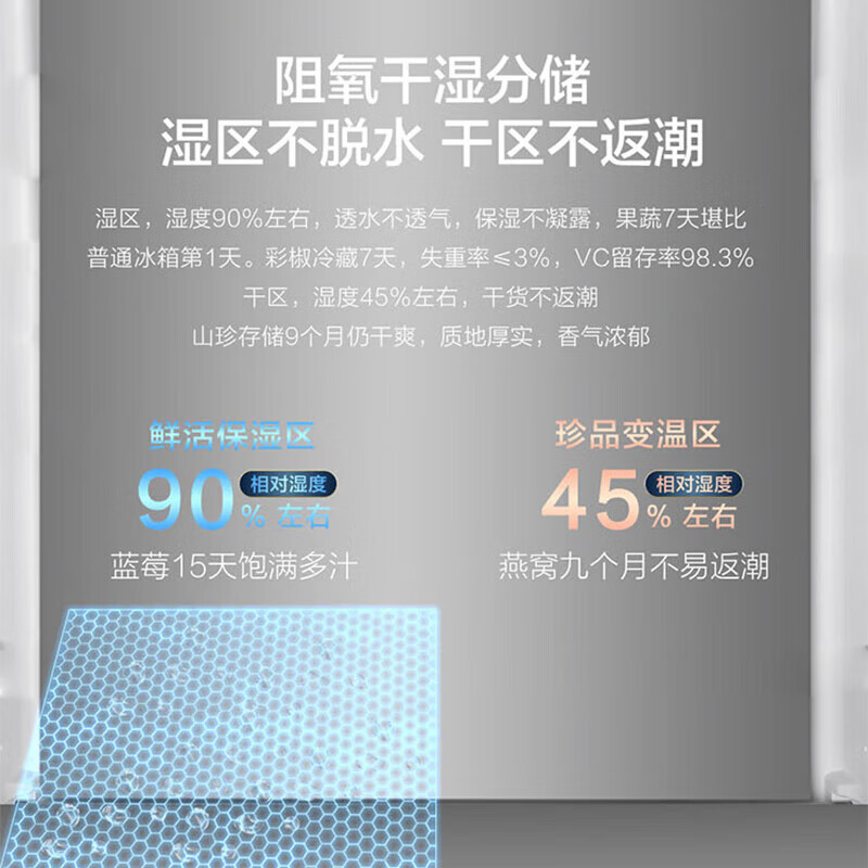 海尔(Haier)502升十字门一级双变频风冷无霜母婴三档变温阻氧干湿分储多重杀菌家用冰箱高清大图
