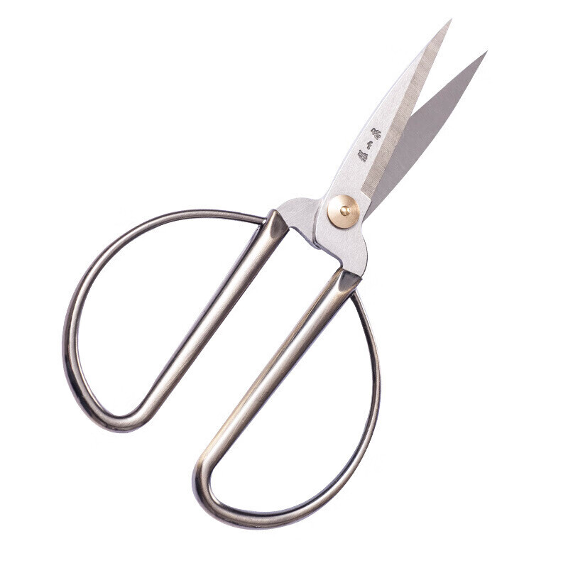 张小泉剪刀家用剪裁缝剪厨房小剪刀剪纸剪彩工业办公用剪子不锈钢食物剪 金色/古铜色随机1把153mm小号高清大图