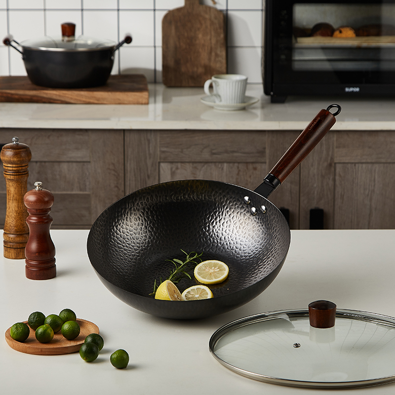 乐扣乐扣(LOCK&LOCK) Recall系列锻纹精铁炒锅汤锅煎锅32cm CIW3203高清大图