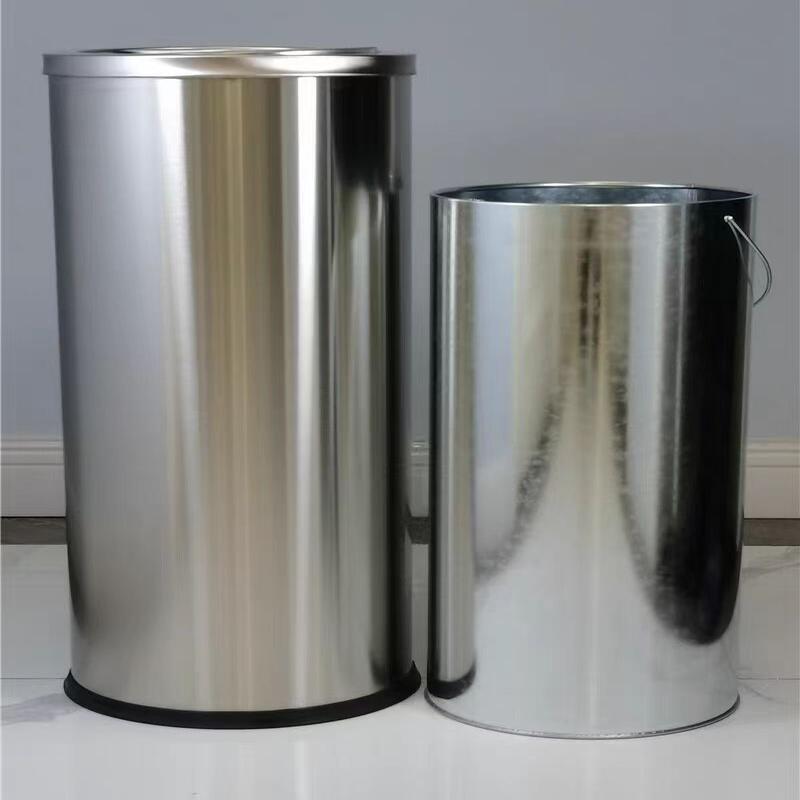 德力彩 不锈钢垃圾桶 翻盖38*73cm 个高清大图