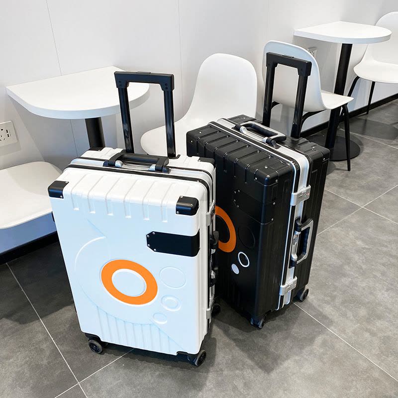 MKJ时尚网红新款行李箱大容量铝框拉杆箱万向轮登机箱20寸24寸旅行箱学院风大学生2022新款图片