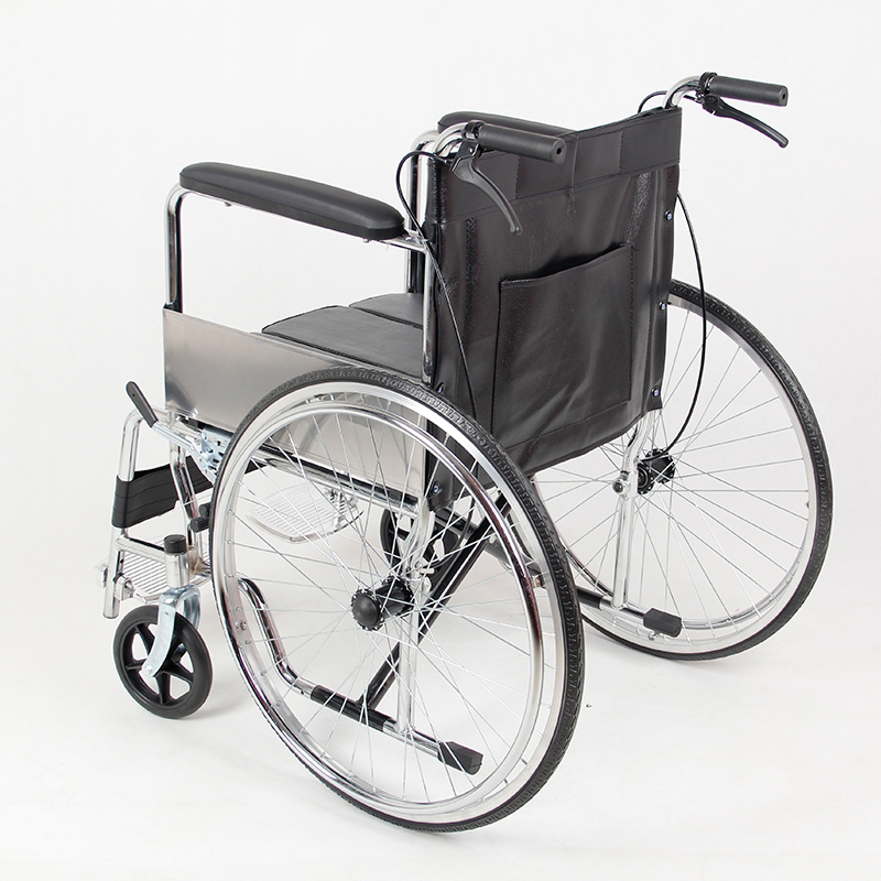 妙坤 功能轮椅 皮革加厚坐垫 带坐便盆高清大图