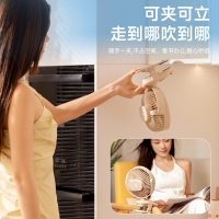 安诃夹子夜灯桌面风扇夹子款床头办公室风扇