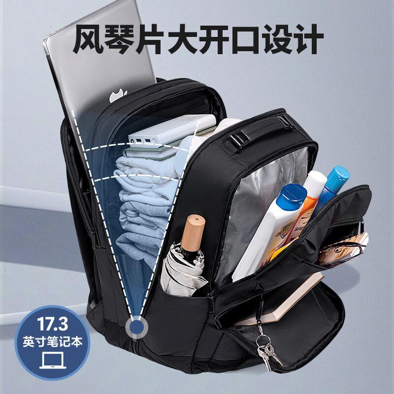 维多利亚旅行者商务出差包双肩包笔记本电脑包USB充电背包9089黑色