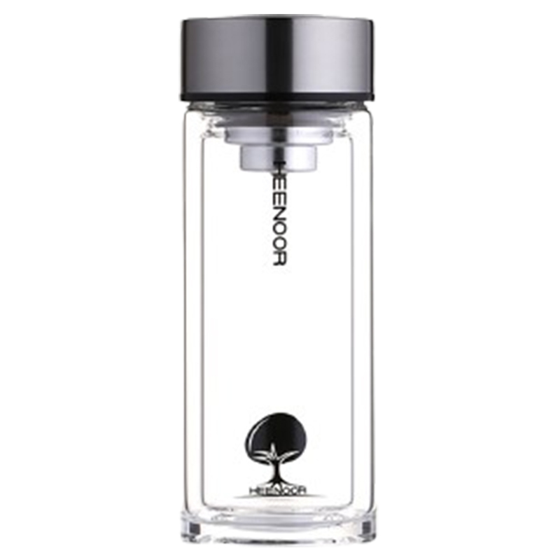 希诺玻璃杯180ml耐用耐高温户外便携双层防烫XN-6700