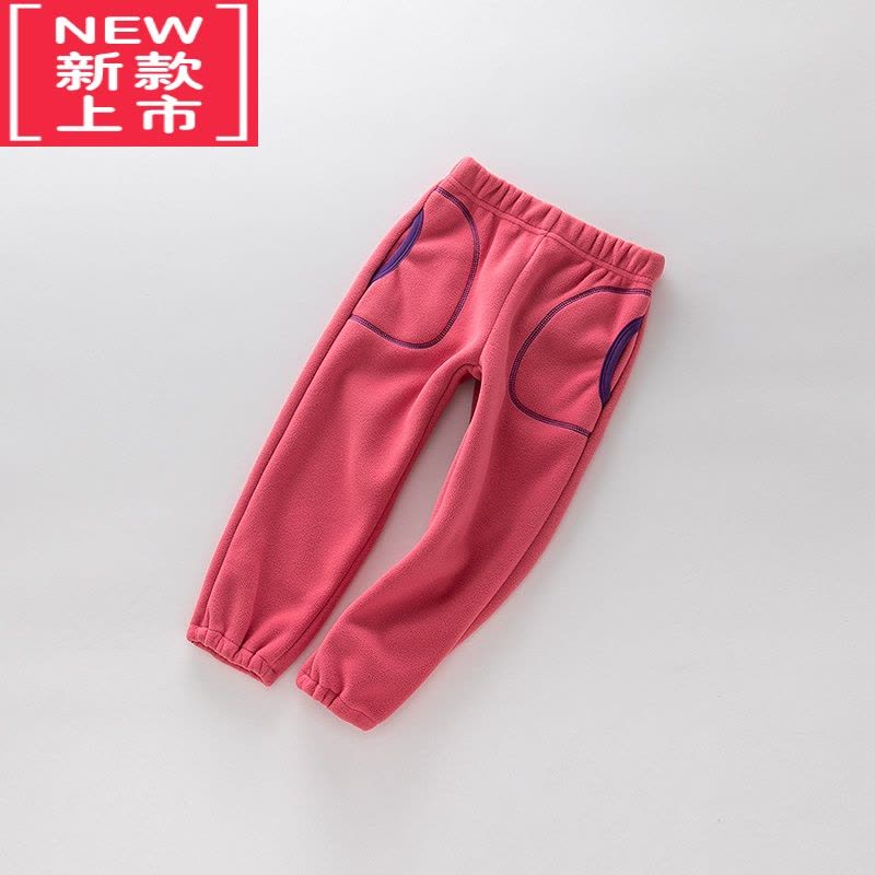 可莉允儿童秋冬摇粒绒柔软长裤子男女童宝宝外穿舒适宽松休闲保暖运动裤保暖裤图片