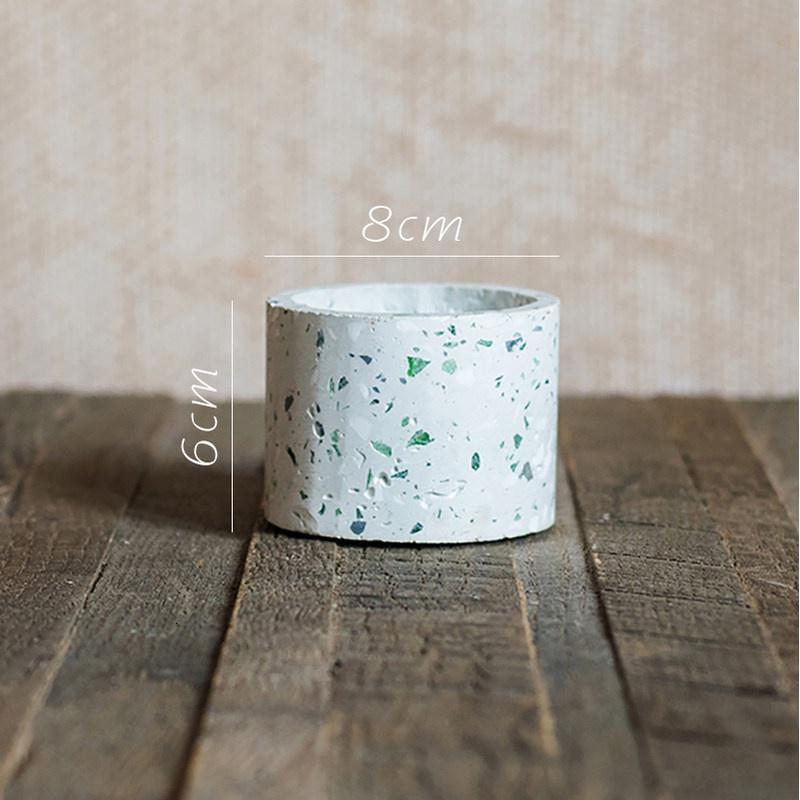 美帮汇水磨石混凝土 花盆花器 几何形体自由组合 创意设计艺术 K(底无孔,需打孔请备注) 大高清大图