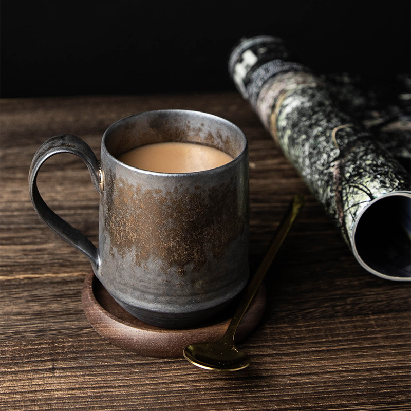 鎏金南星杯 陶瓷马克杯大容量水杯带把茶杯办公室杯子咖啡杯男生马克杯女生