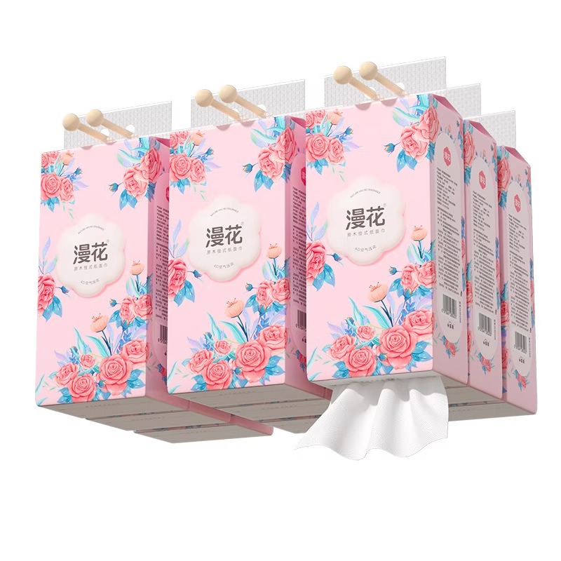 漫花大包悬挂式抽纸整箱餐巾纸家用实惠装厕纸擦手卫生纸巾高清大图