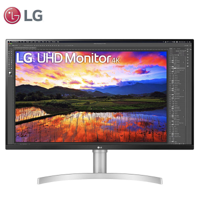 LG 32UN650-W 31.5英寸4K显示器 UHD HDR IPS屏 广色域 FreeSync 内置音箱
