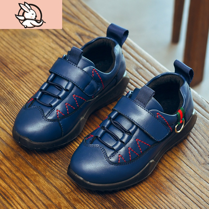 huayangtu男童小皮鞋皮软底学生黑色英伦风宝宝春秋男孩演出单鞋儿童